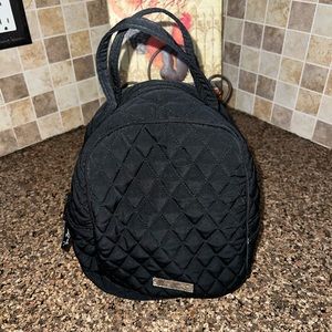 Vera Bradley Lunch Bag Tote Black Quilted